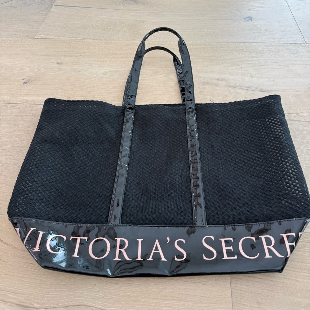 Victoria's Secret Black Textured Tote